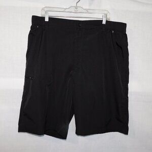 Wrangler Mens 38 Black Lightweight Zipper Pocket Shorts Outdoors